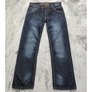 Vintage Reward Jeans Mens 34/32 Blue Low Rise Straight Leg Baggy Zipper Pockets
